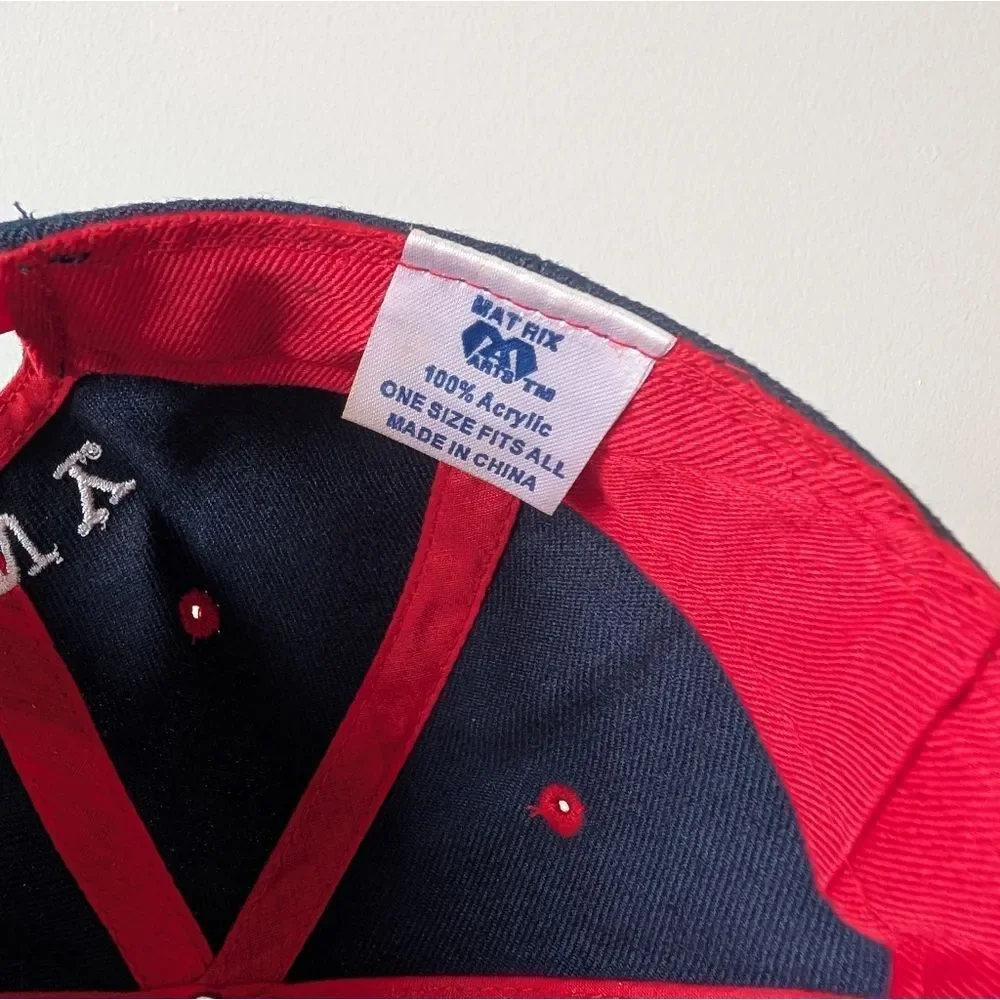 I LOVE N.Y. One Size Fits All Blue/Red Embroidered Snapback Baseball C